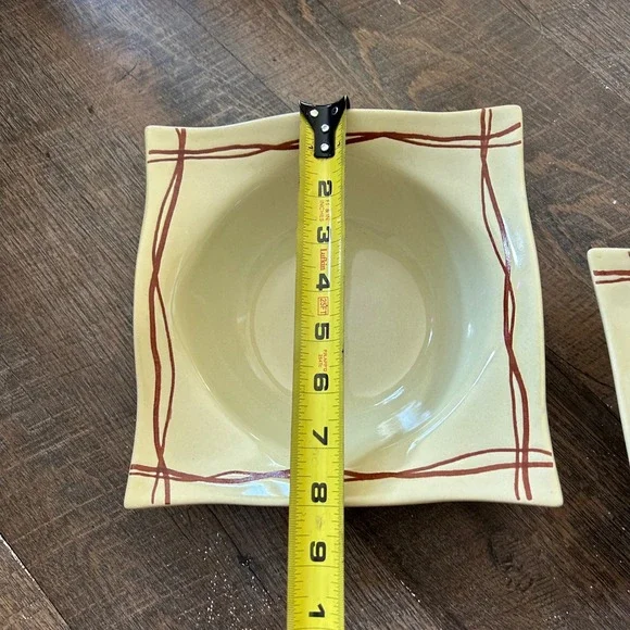 Lot of 2 -Rim Soup Bowls Mystic Cove Yellow by STUDIO NOVA -HA102 -8 Inch Width - Picture 8 of 9